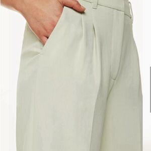 RARE Aritzia Wilfred Effortless Pants in Silver Sage Green 2 4
